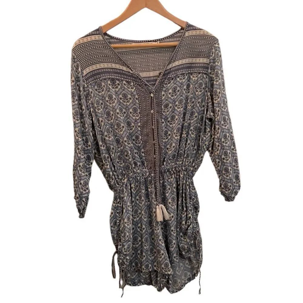 Faithfull the Brand Revolve Long Sleeve Romper Size Medium